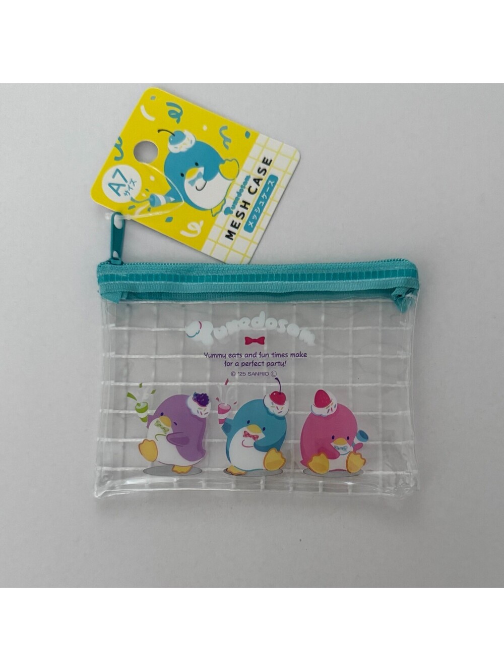 Sanrio Tuxedo Sam Coin Purse Pouch Mesh Clear Small Mini Wallet Kawaii Penguin